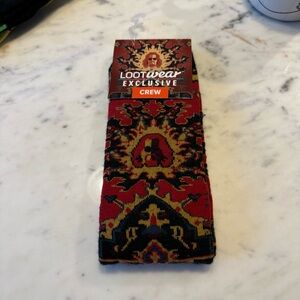 Lootwear Exclusive Crew Socks - Red and Black